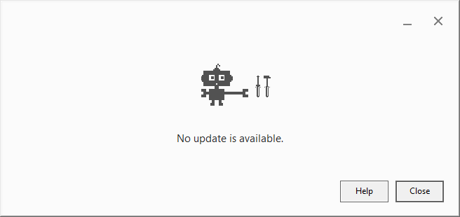 No update is available